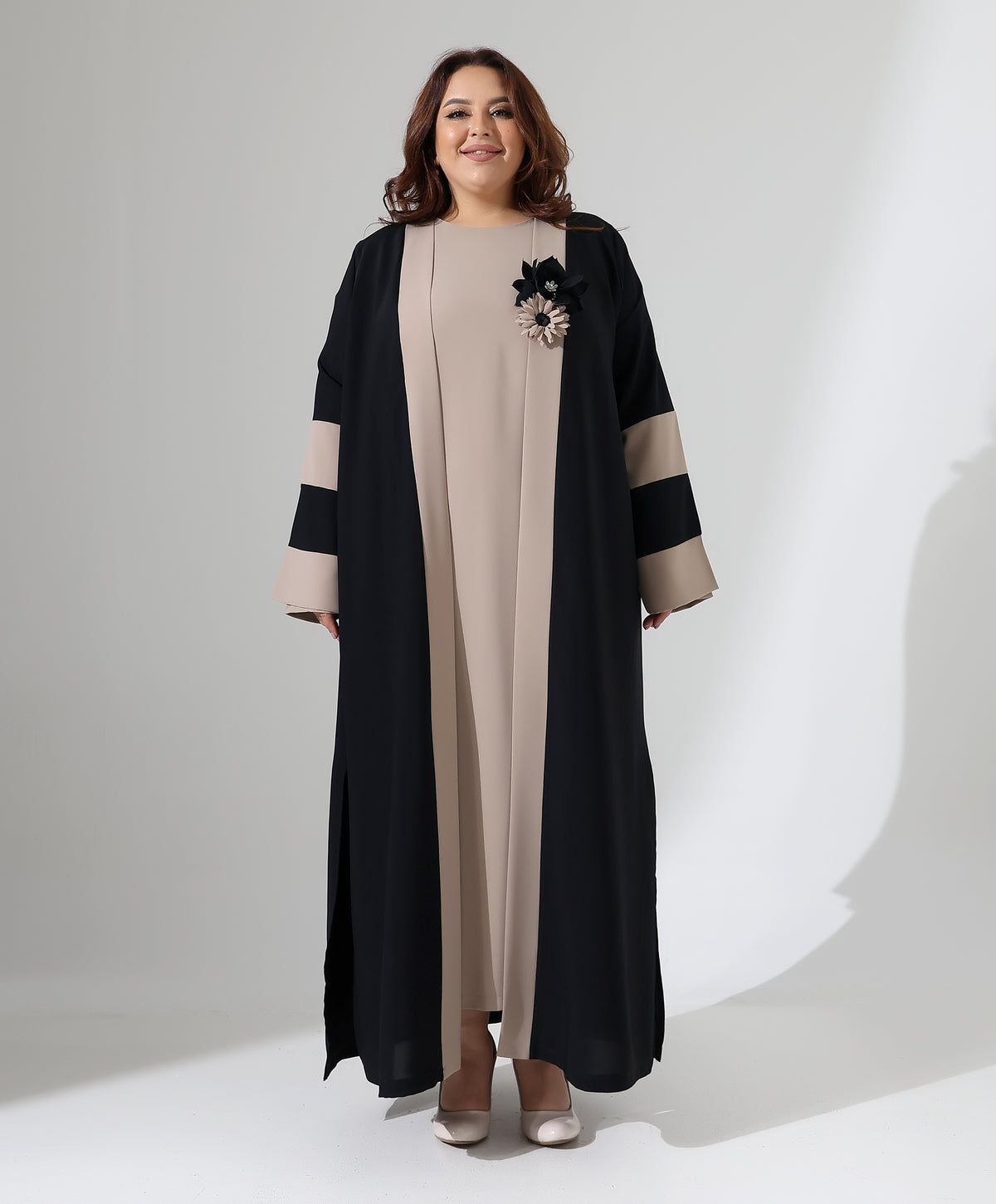 Feines zweiteiliges Abaya-Set