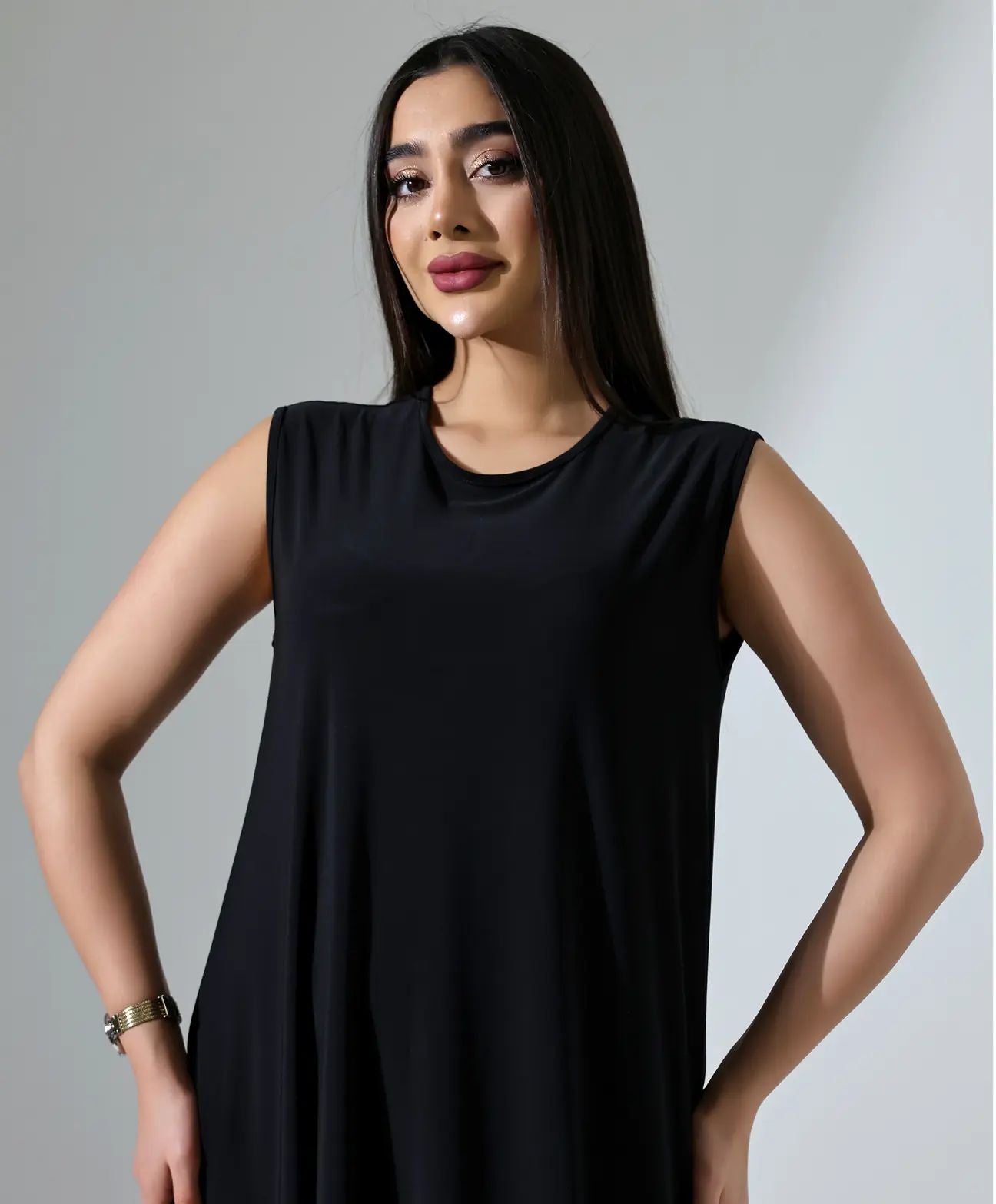 Ärmelloses Stretch-Kleid
