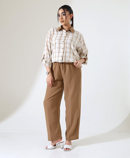 Kariertes Hemd mit Hose im Set
