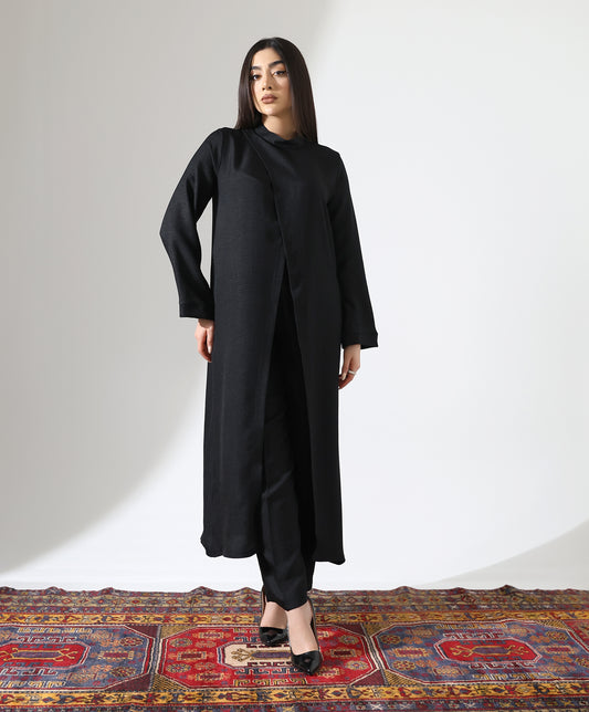 Asymmetrisches Tunika-Set mit Stehkragen