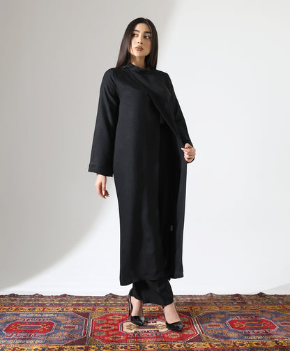 Asymmetrisches Tunika-Set mit Stehkragen