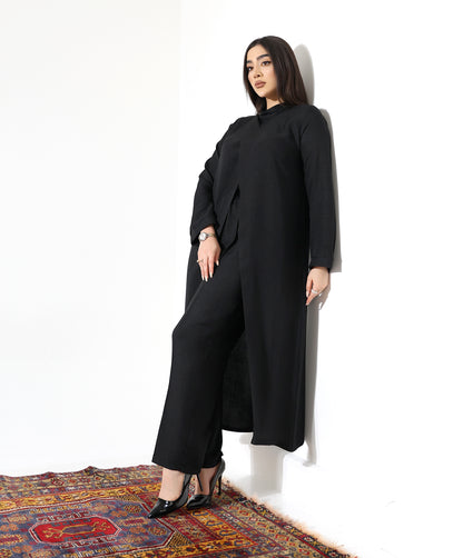 Asymmetrisches Tunika-Set mit Stehkragen