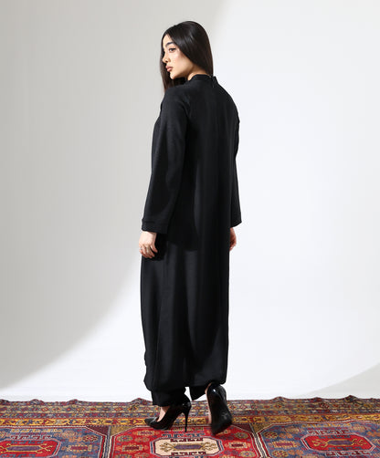 Asymmetrisches Tunika-Set mit Stehkragen