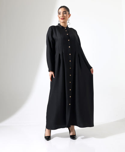 Langes Kleid mit Stehkragen