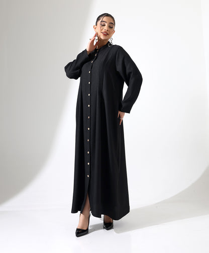 Langes Kleid mit Stehkragen