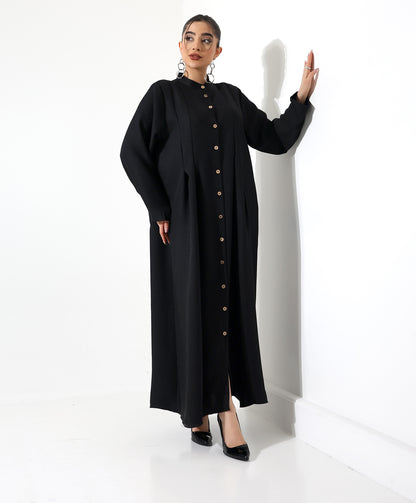 Langes Kleid mit Stehkragen