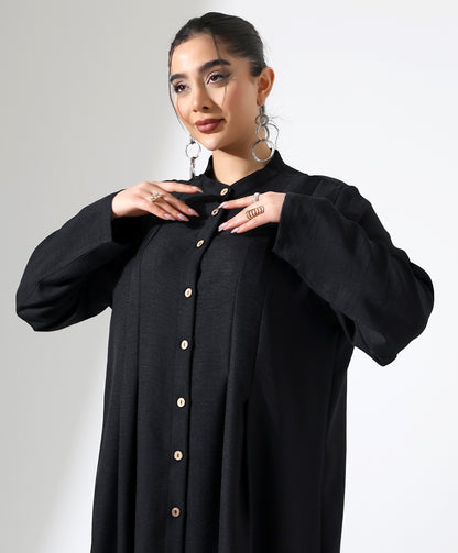 Langes Kleid mit Stehkragen