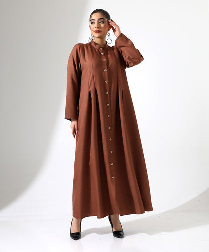Langes Kleid mit Stehkragen