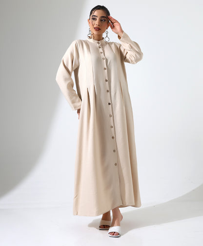 Langes Kleid mit Stehkragen
