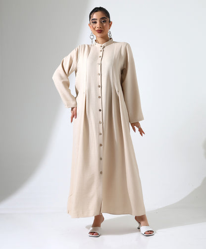 Langes Kleid mit Stehkragen