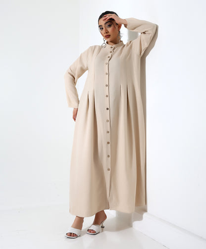 Langes Kleid mit Stehkragen