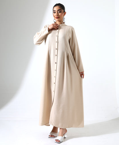 Langes Kleid mit Stehkragen