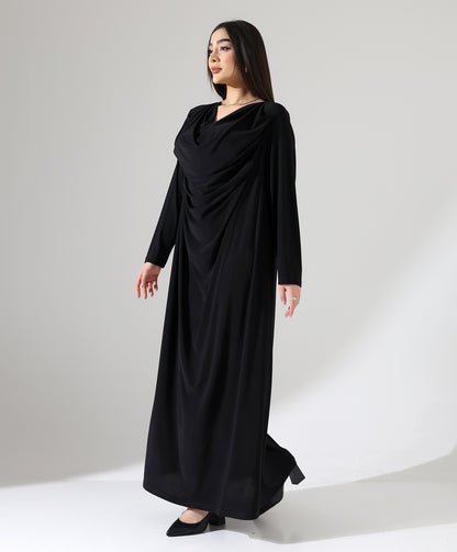 Abaya mit Wasserfallkragen