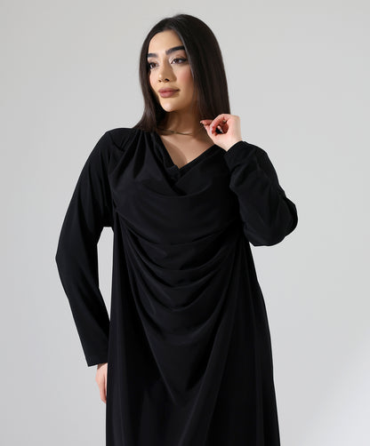 Abaya mit Wasserfallkragen