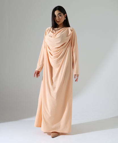 Abaya mit Wasserfallkragen