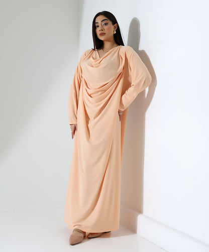 Abaya mit Wasserfallkragen