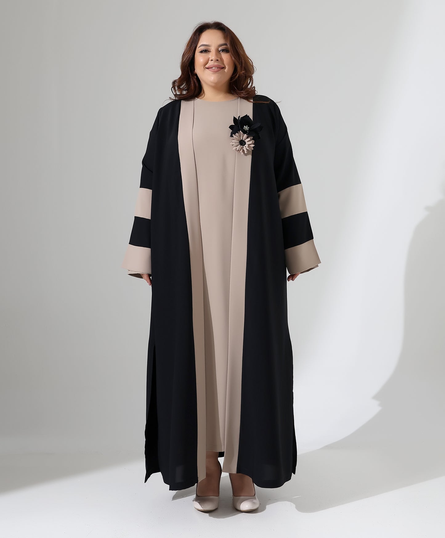 Feines zweiteiliges Abaya-Set
