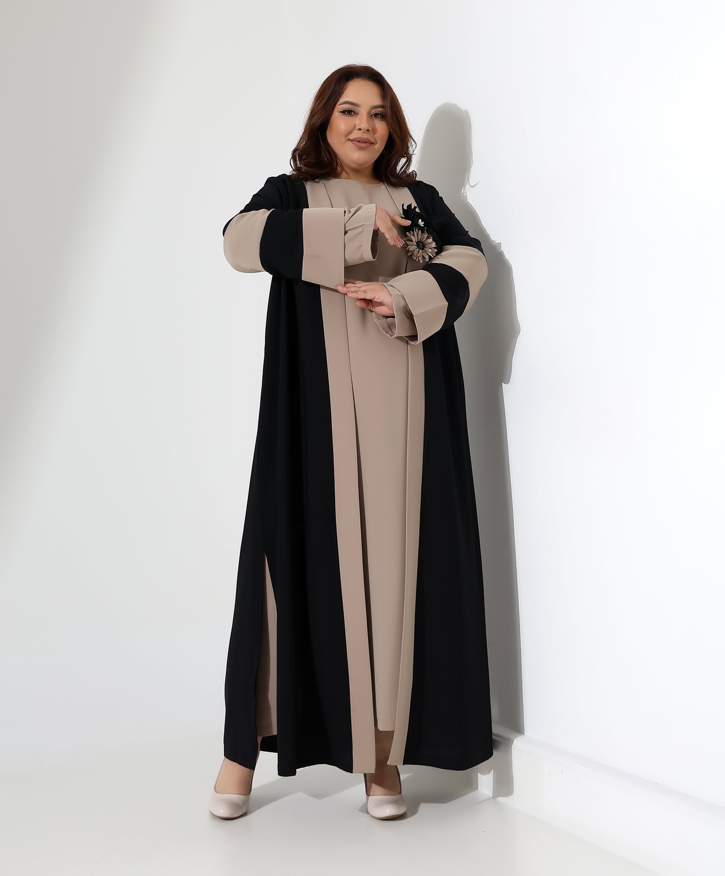 Feines zweiteiliges Abaya-Set