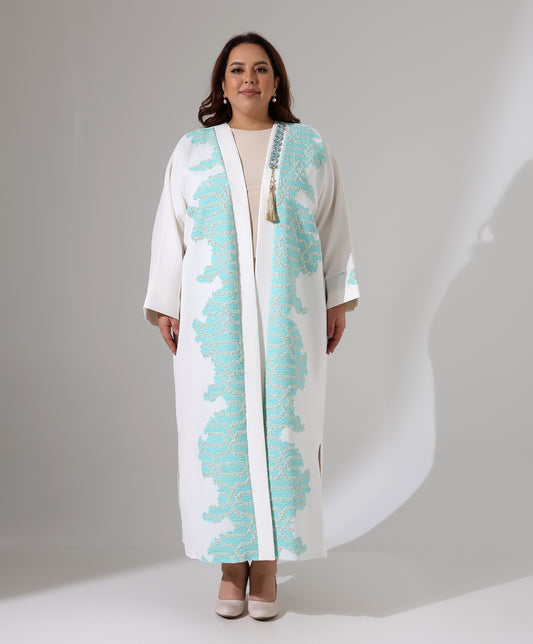 Gemusterte Jaquard-Abaya