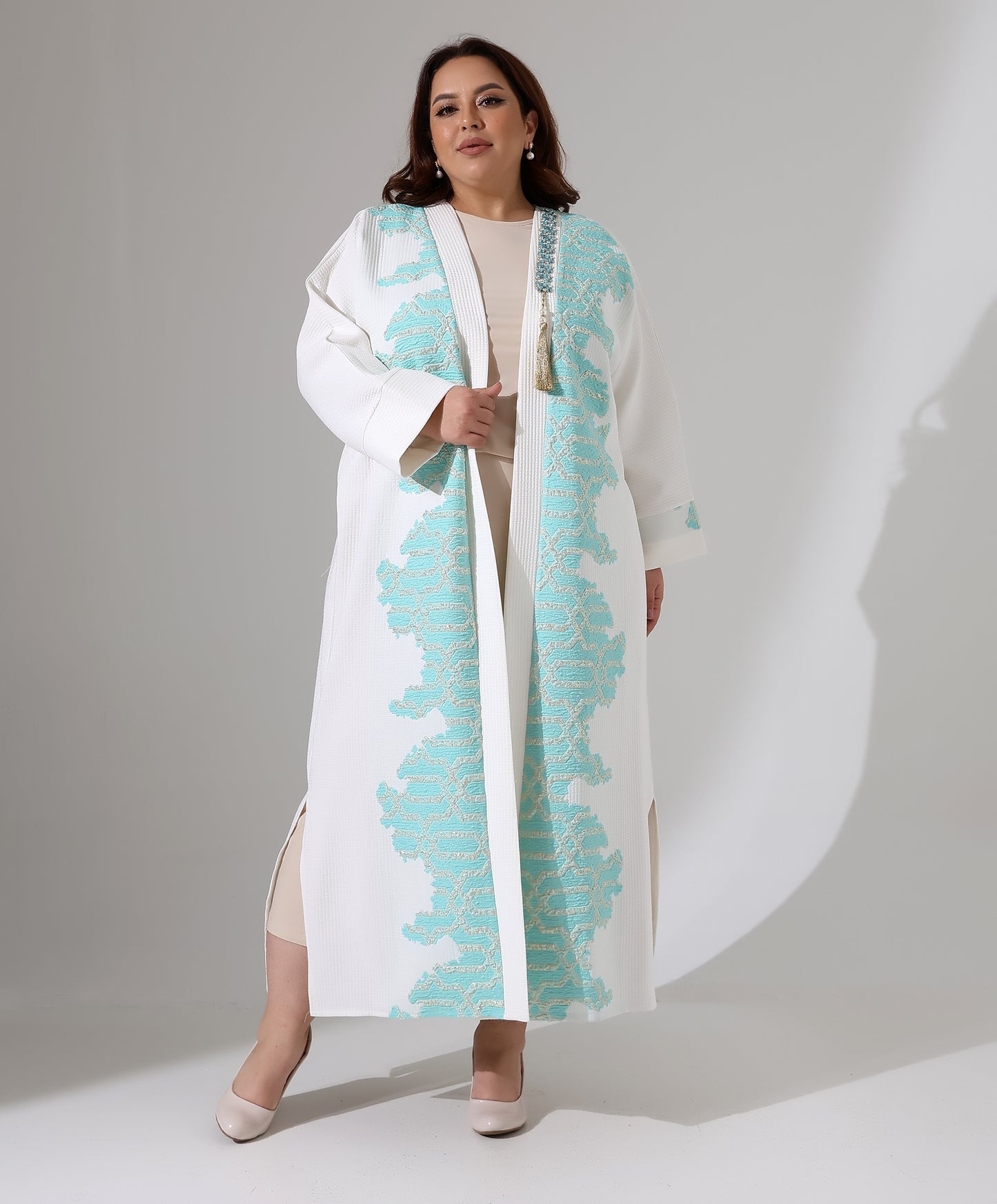 Gemusterte Jaquard-Abaya