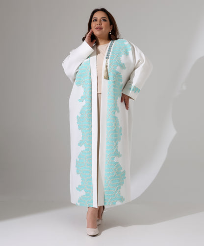 Gemusterte Jaquard-Abaya