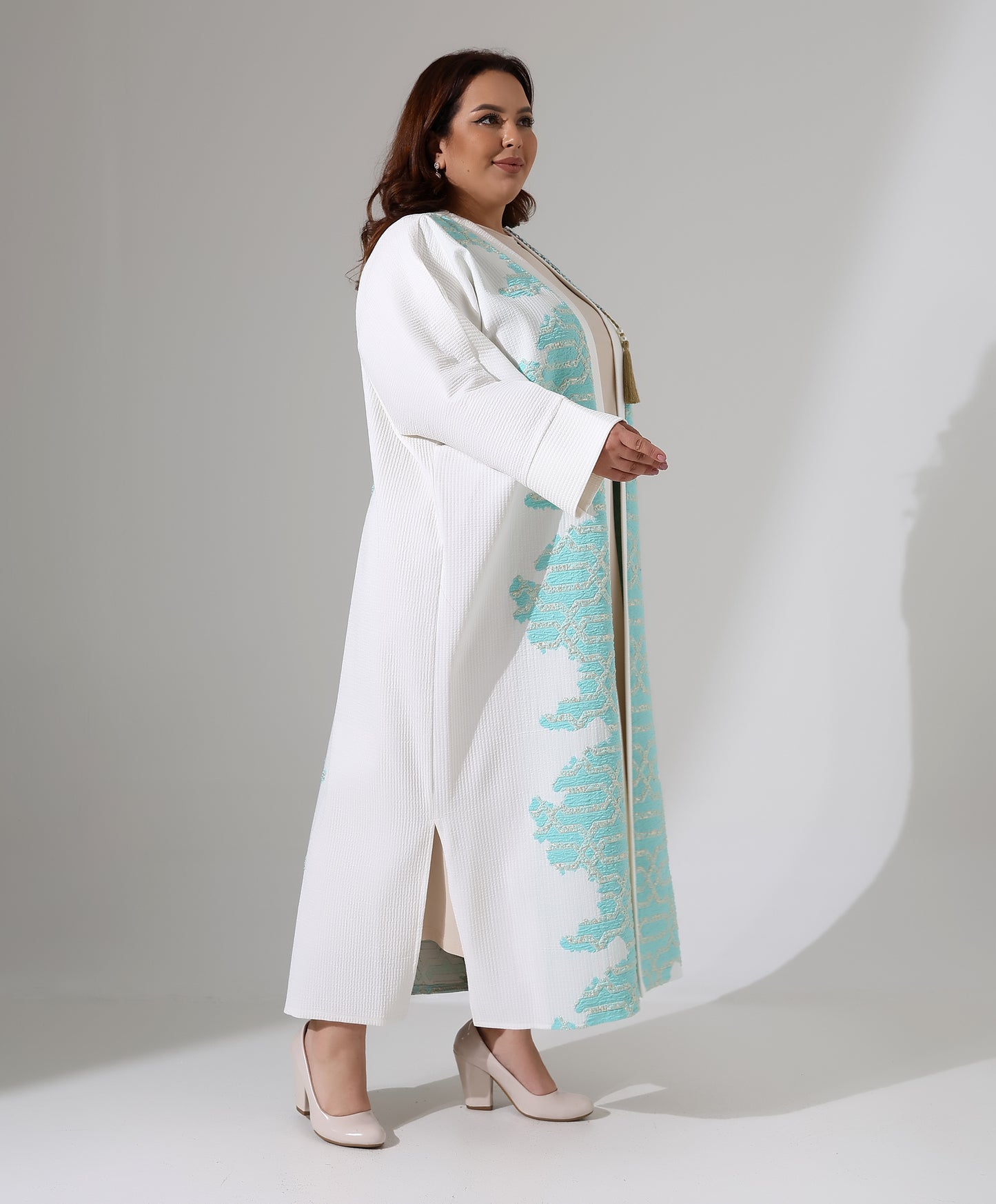 Gemusterte Jaquard-Abaya