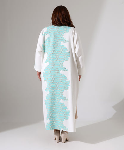 Gemusterte Jaquard-Abaya