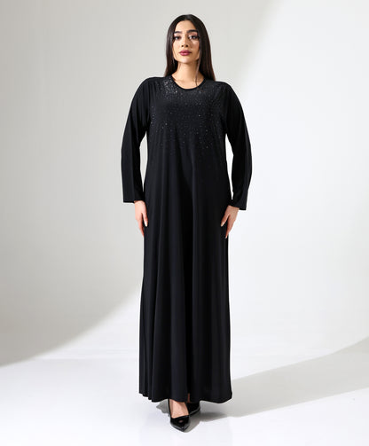 Langes Kleid mit Steinbesatz