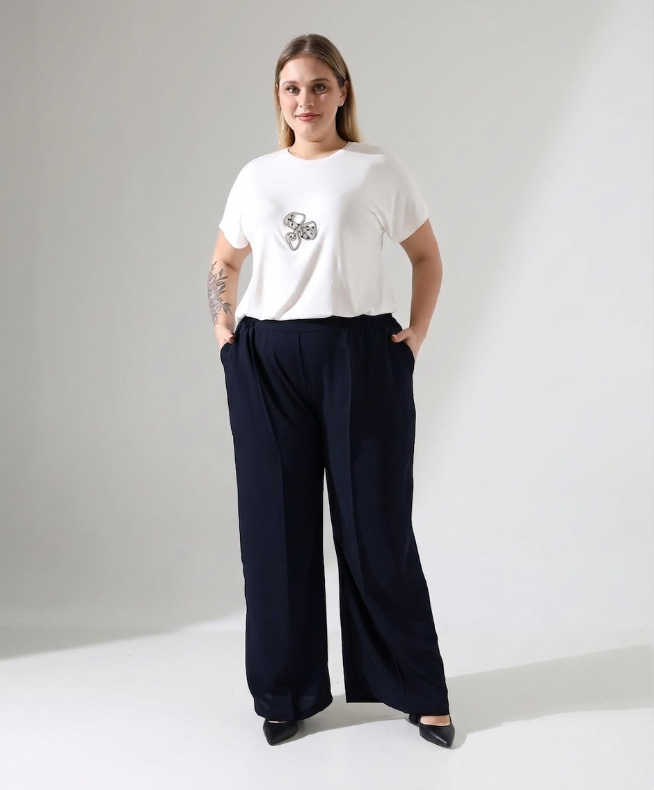Weite Hose mit Gummibund
